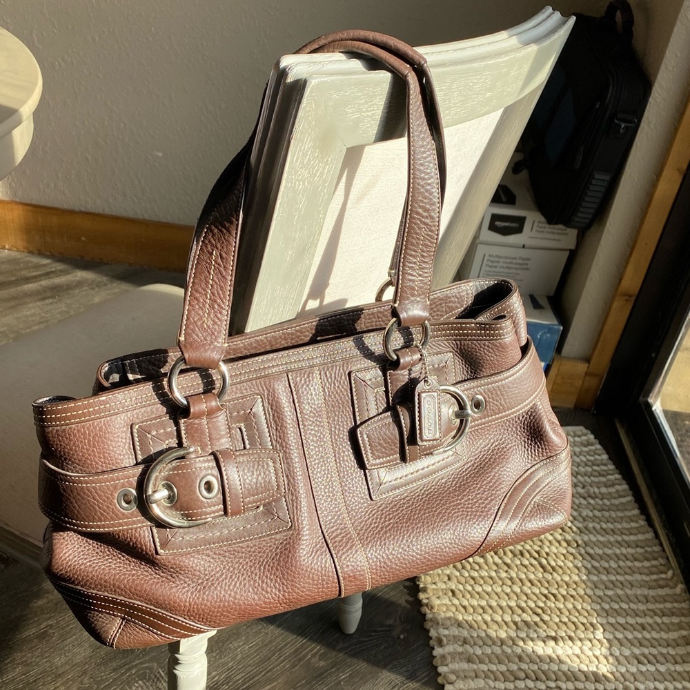 Rare Coach Leather pebble leather satchel - Picture 1 of 5
